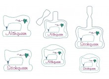 Stickserie ITH - Anhänger & Stickdatei Nähmaschine Doodle